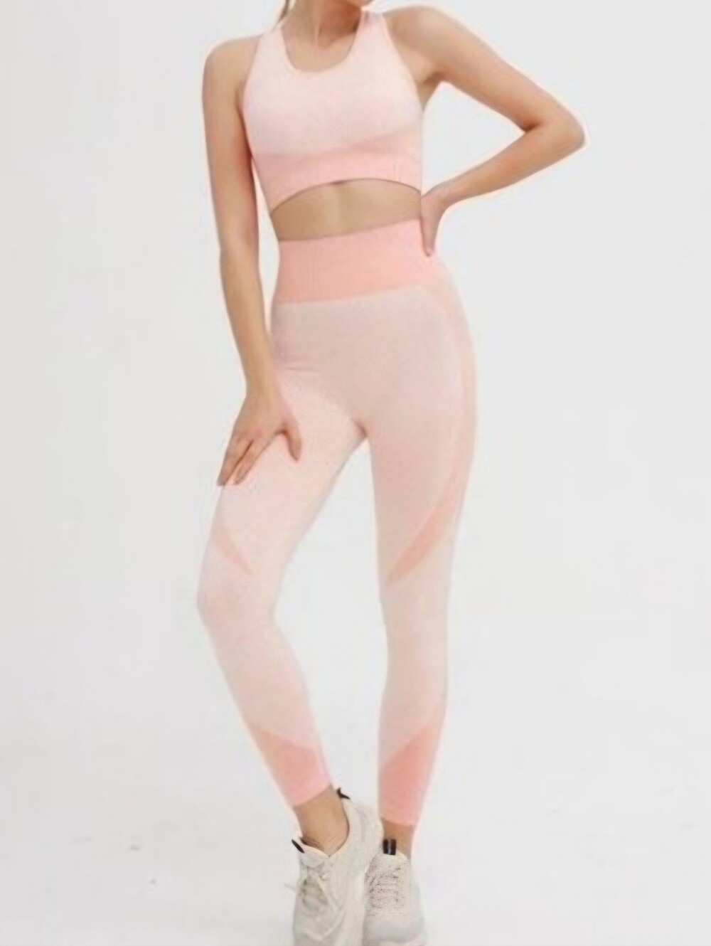 B|Fit Flex Sports Crop & Legging Set - Peaches and Cream